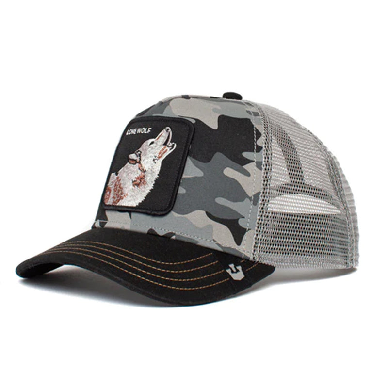 Gorra Goorin Bros Lobo 1010057blk Gris Camuflaje Original